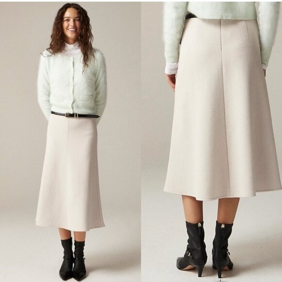 J Crew A-line Circle Skirt in Double Cloth Wool Blend size 4 - Picture 1 of 4